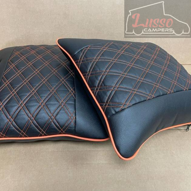 2x Scatter Cushions for Rock & Roll Beds (45cm x 45cm) Double Diamond Orange