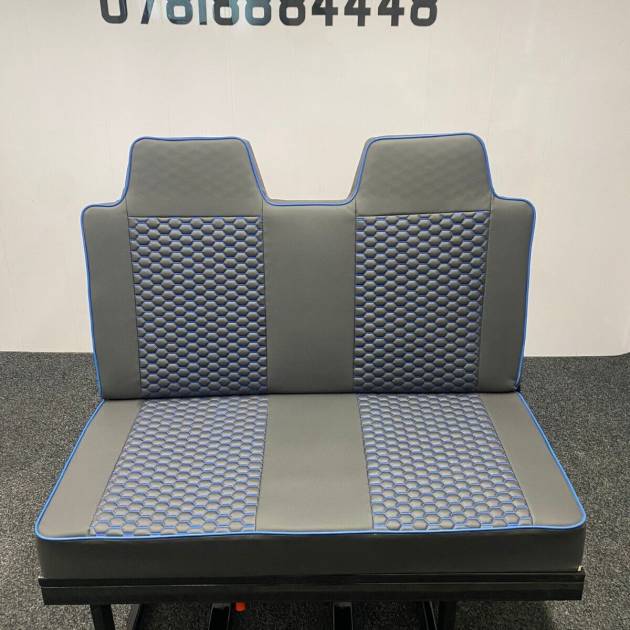 3/4 4PC Rock & Roll Bed. VW T4 T5 T6 Custom Vivaro Trafic Campervan (H Blue)