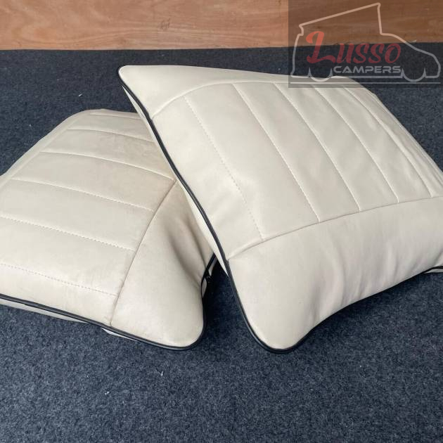 2x Scatter Cushions for Rock & Roll Beds (45cm x 45cm) Horizontal White