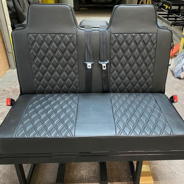 3/4 4PC Rock & Roll Bed. VW T4 T5 T6 Custom Vivaro Trafic Campervan (DD BLACK)