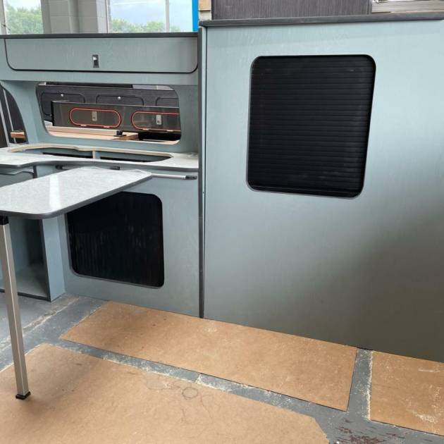 T5 T6 VW transporter SWB kitchen furniture Assembled camper van lightweight Ply