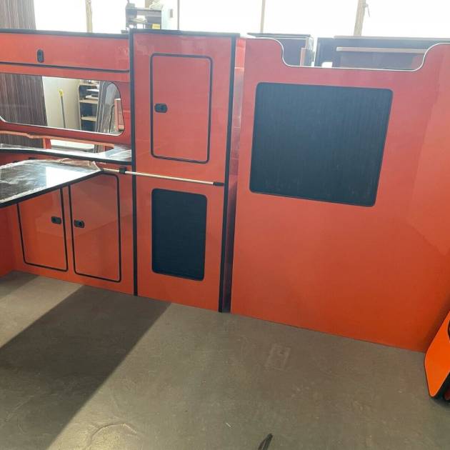 Assembled Furniture (Gloss Orange Black T) LWB - T4/T5/T6 Vivaro Custom Trafic