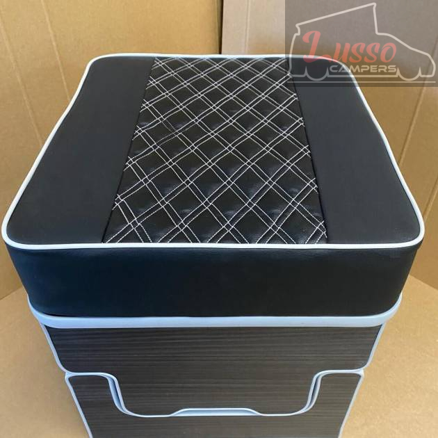 Potti Cushion for Thetford Porta Potti Box (47cm x 50cm) Double Diamond White